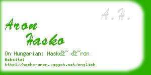 aron hasko business card